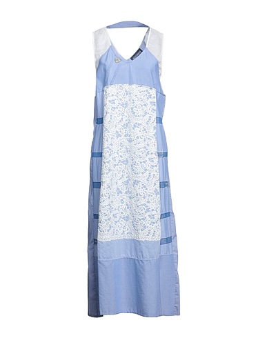 ELISA CAVALETTI by DANIELA DALLAVALLE Long dress Sky blue 100% Cotton, Polyester, Polyamide, Elastane