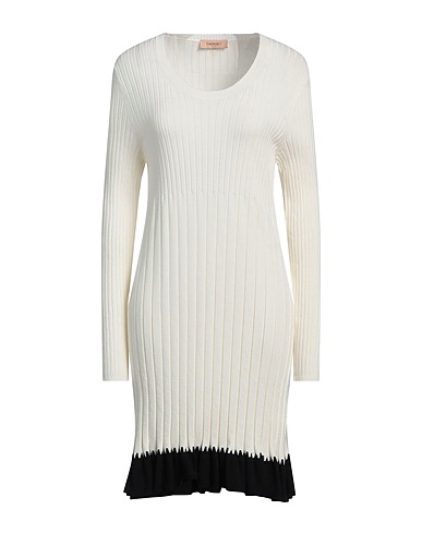 TWINSET Sheath dress White 70% Viscose, 30% Polyester