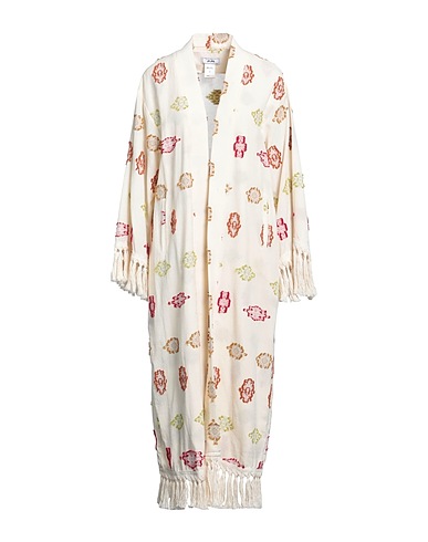 JIJIL Full-length jacket Cream 88% Cotton, 8% Acrylic, 4% Other Fibres