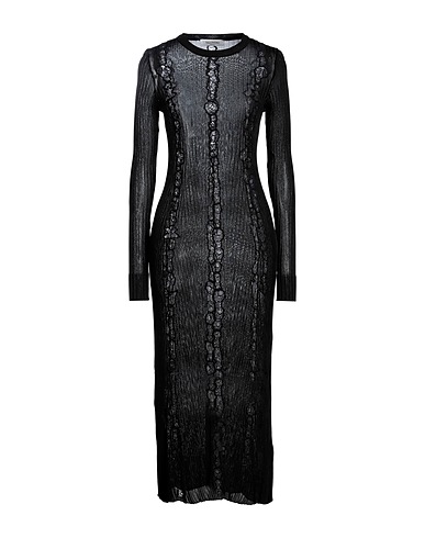 VALENTINO GARAVANI ロングワンピース・ドレス ブラック レーヨン 100%
