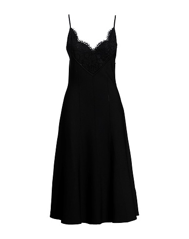 VALENTINO GARAVANI Midi dress Black 75% Viscose, 25% Polyester, Cotton, Polyamide