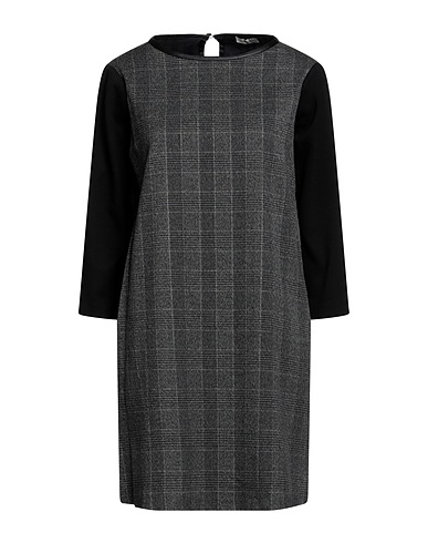 FRACOMINA Short dress Black 64% Polyester, 34% Viscose, 2% Elastane, Nylon, Polyurethane