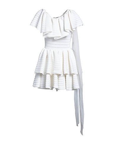 VALENTINO GARAVANI Short dress White 74% Viscose, 25% Polyester, 1% Polyamide