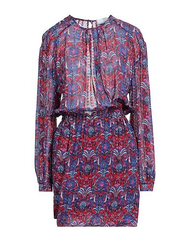BRAND UNIQUE Short dress Red 77% Viscose, 22% Cotton, 1% Metallic fiber