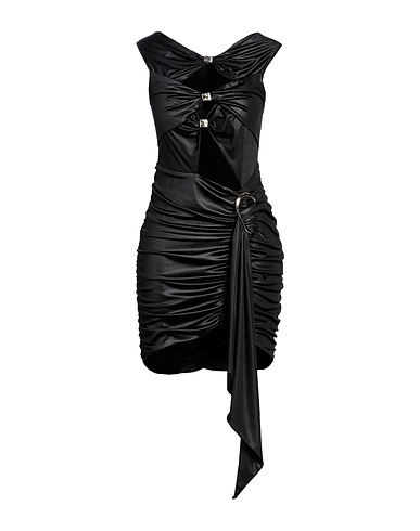 MATILDE COUTURE Vestito corto Nero 92% Poliestere, 8% Elastan