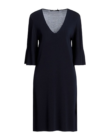 SEVENTY VENEZIA Short dress Navy blue 77% Viscose, 23% Polyamide