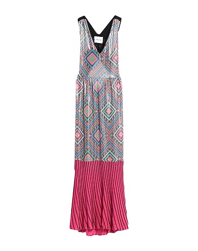 BRAND UNIQUE Long dress Black 58% Cotton, 22% Modal, 17% Viscose, 2% Polyamide, 1% Metal
