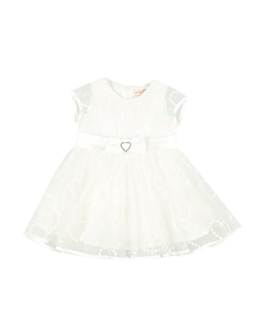 MONNALISA NEWBORN White 100% Polyamide, Cotton, Polyester