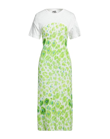 BIMBA Y LOLA Midi dress White 100% Cotton, Viscose