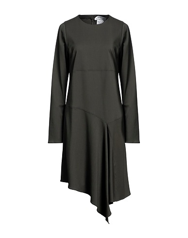 SPORTMAX Midi dress Military green 98% Virgin Wool, 2% Elastane