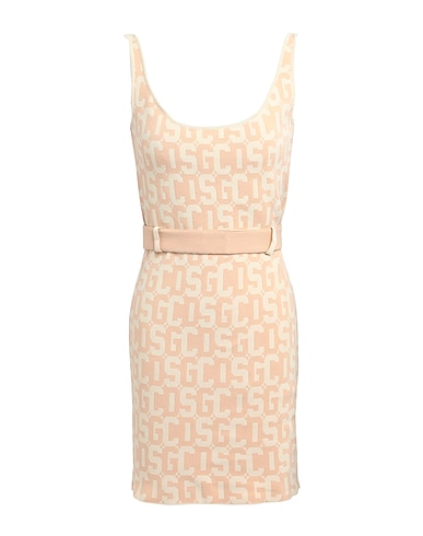 GCDS Sheath dress Beige 100% Polyamide