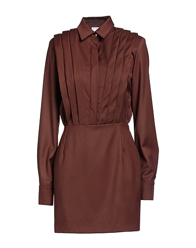 JIJIL Office dress Chocolate brown 66% Polyester, 33% Viscose, 1% Elastane