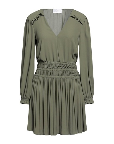 SOALLURE Kurzes Kleid Militärgrün 100% Polyester