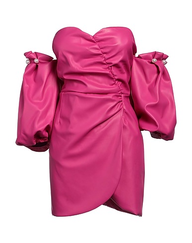 JIJIL Sheath dress Magenta 100% Polyester, Polyurethane coated