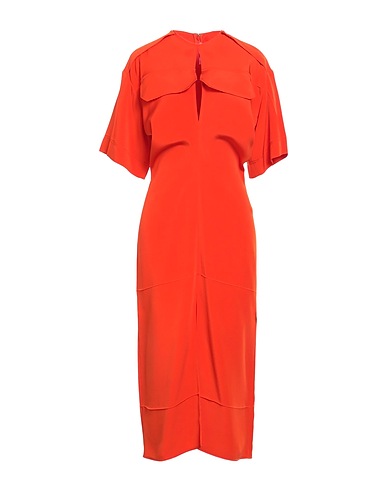 VICTORIA BECKHAM Long dress Orange 60% Acetate, 40% Viscose, Polyester