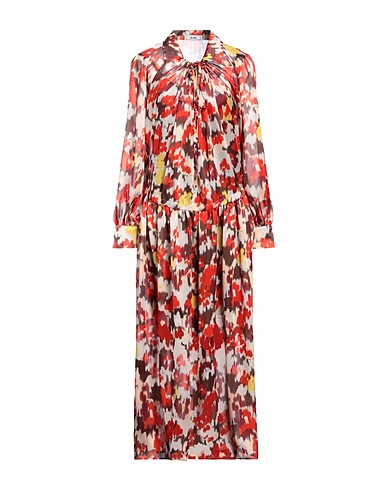 JIJIL Long dress Brick red 100% Polyester