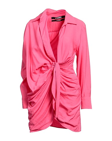 JACQUEMUS Shirt dress Pink 88% Viscose, 12% Polyamide