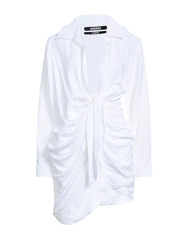 JACQUEMUS Kurzes Kleid Weiß 88% Viskose, 12% Polyamid