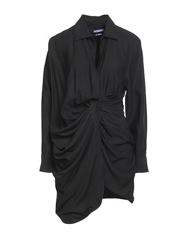 JACQUEMUS Shirt dress Black 88% Viscose, 12% Polyamide