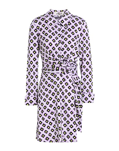 DIANE VON FURSTENBERG Vestito chemisier Lilla 55% Seta, 45% Cotone