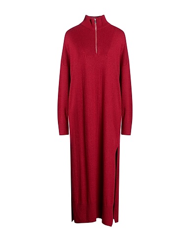 EMMA & GAIA Midi-Kleid Bordeaux 30% Wolle, 30% Viskose, 20% Kaschmir, 10% Polyamid, 10% Andere Fasern