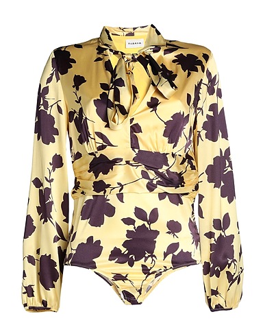 P.A.R.O.S.H. TOPWEAR Yellow 93% Silk, 7% Elastane