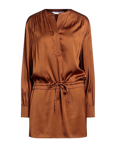 EMMA & GAIA Short dress Camel 98% Viscose, 2% Elastane