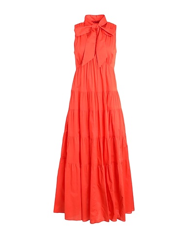 MAX&Co. Long dress Coral 100% Cotton