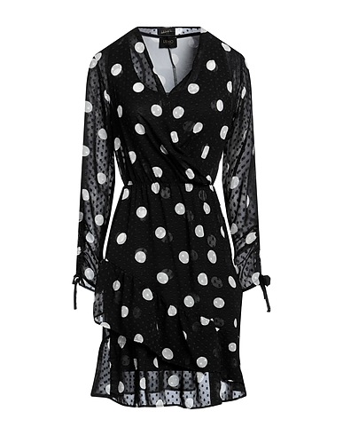 LIU •JO Kurzes Kleid Schwarz 100% Polyester