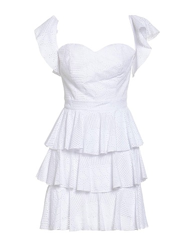 KATE BY LALTRAMODA Short dress White 100% Cotton