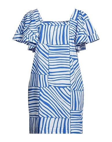 BARBA Napoli Short dress Bright blue 100% Cotton