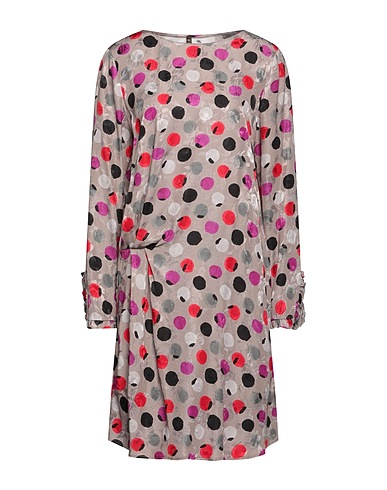 MANILA GRACE Short dress Taupe 100% Viscose