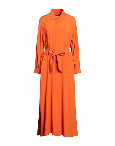 WEEKEND MAX MARA Long dress Orange 65% Acetate, 35% Silk