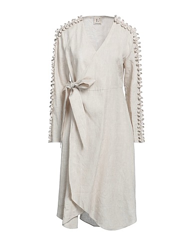 L' AUTRE CHOSE Vestido cruzado Beige 100% Lino
