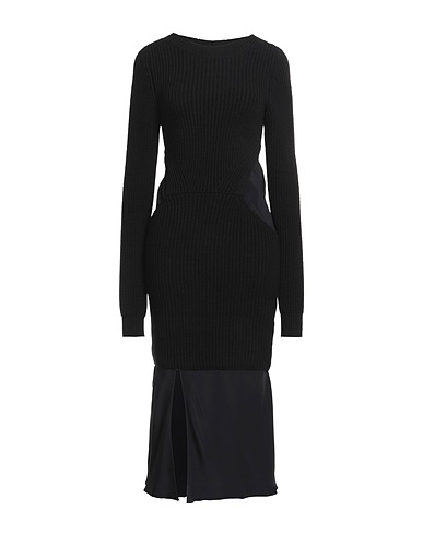 N°21 Midi dress Black 50% Polyamide, 38% Viscose, 12% Wool