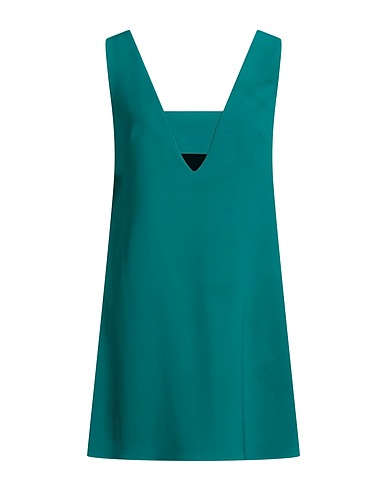 P.A.R.O.S.H. Short dress Emerald green 97% Polyester, 3% Elastane