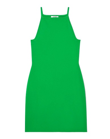 COS Sheath dress Green 56% Viscose, 43% Polyamide, 1% Elastane
