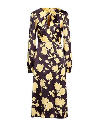 P.A.R.O.S.H. Midi dress Dark purple 93% Silk, 7% Elastane