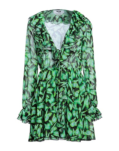 MSGM Vestito corto Verde lime 100% Poliestere
