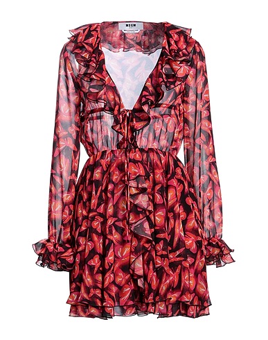 MSGM Short dress Rust 100% Polyester