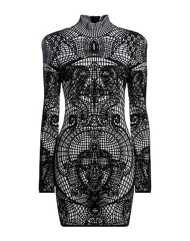 BALMAIN Sheath dress Black 41% Viscose, 37% Virgin Wool, 20% Polyamide, 2% Polyester