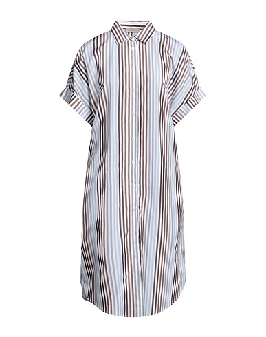 PUROTATTO Vestito chemisier Bianco 100% Cotone