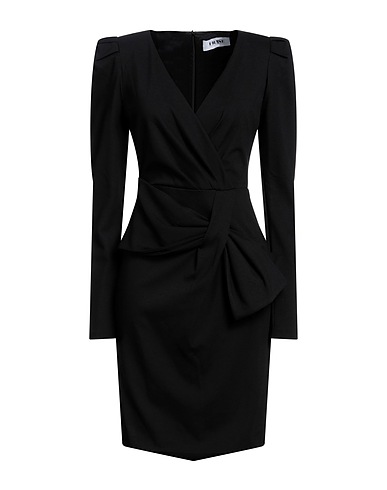 FRASE FRANCESCA SEVERI Sheath dress Black 69% Viscose, 25% Polyamide, 6% Elastane