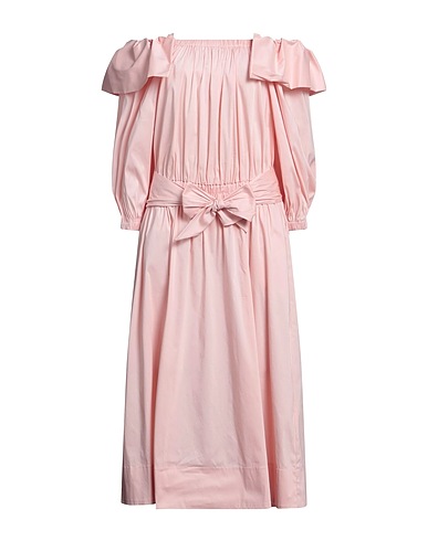 CLIPS MORE Midi dress Light pink 79% Cotton, 18% Polyamide, 3% Elastane
