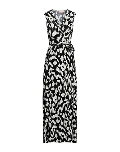TRAFFIC PEOPLE Vestito chemisier Nero 100% Viscosa