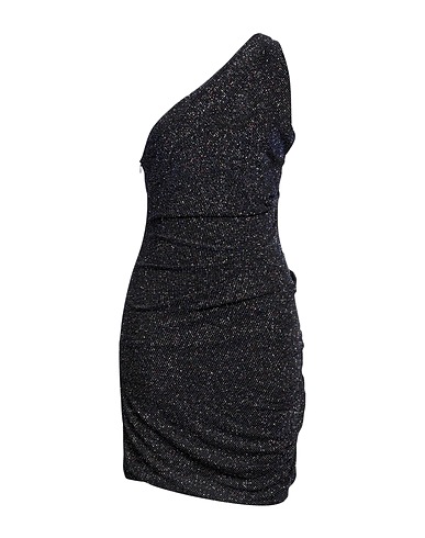 SIMONA CORSELLINI Short dress Black 86% Polyamide, 9% Metallic fiber, 5% Elastane