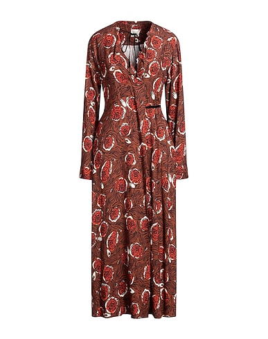 ALYSI Long dress CIOCCOLATO 100% Viscose