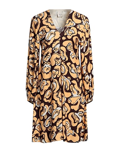 ALYSI Midi dress CHOCOLAT Apricot 100% Viscose