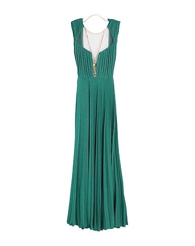 ELISABETTA FRANCHI Long dress RED CARPET Emerald green 63% Viscose, 17% Polyester, 15% Polyamide, 5% Elastane