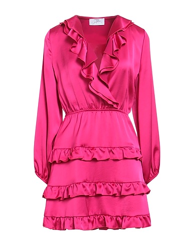 SOALLURE Short dress Fuchsia 100% Polyester